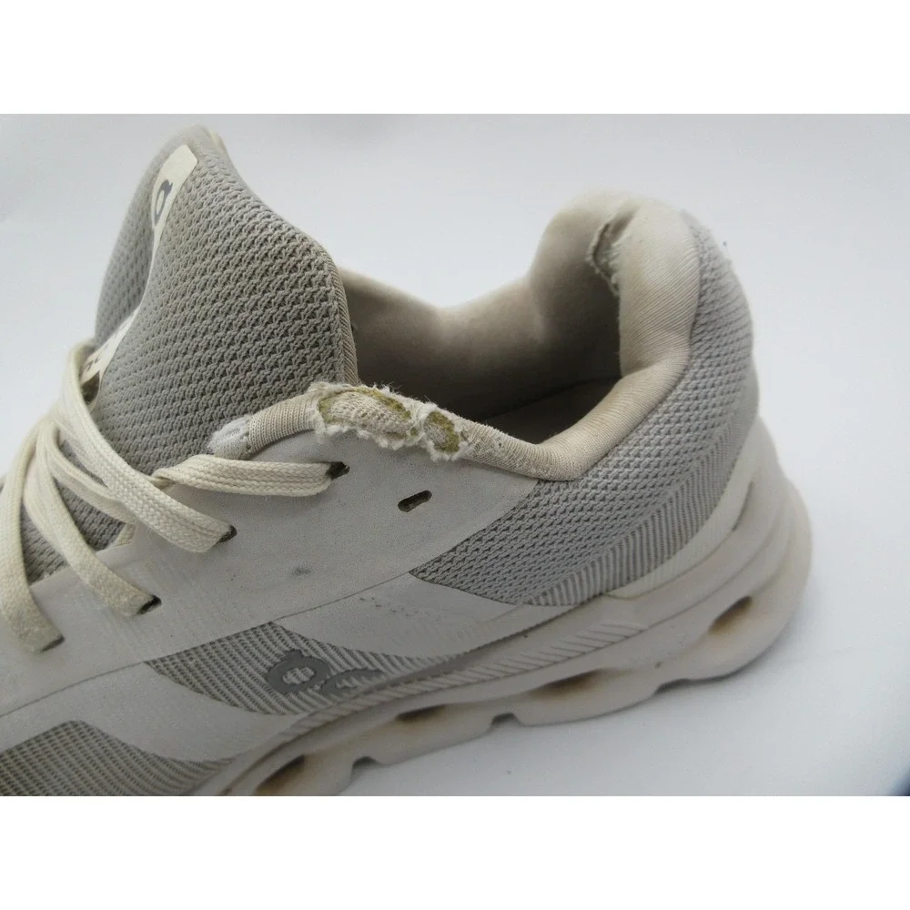 On Running Cloudrunner Shoes Womens Size 7.5 White Gray Road Swiss Engineering
